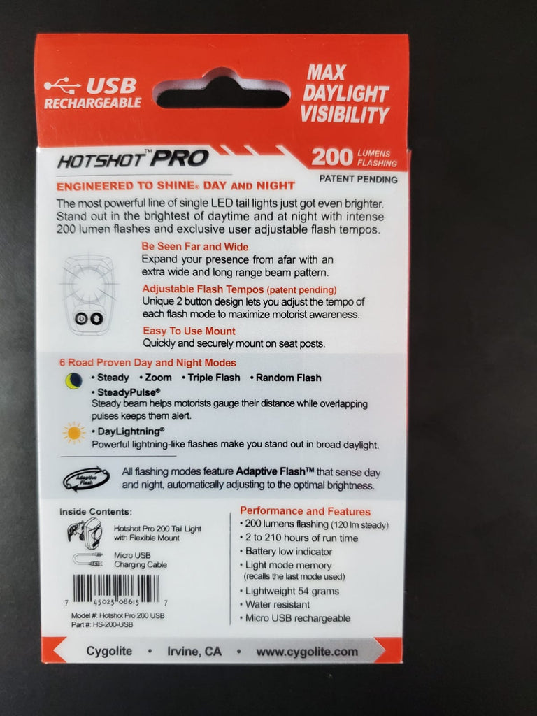 Cygolite hotshot clearance pro 200